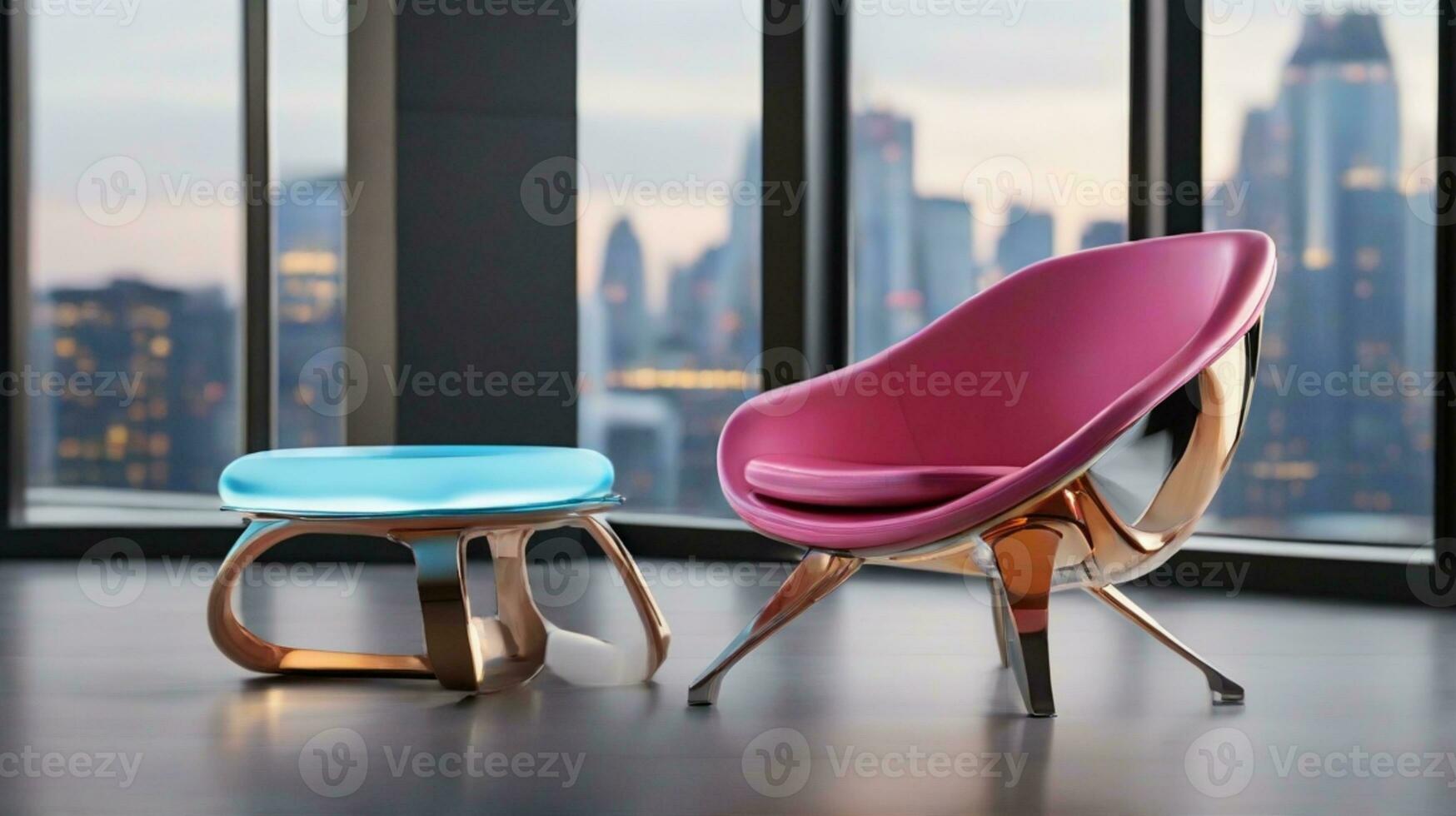 AI generated Futuristic Design Elegant Model of Chair photo