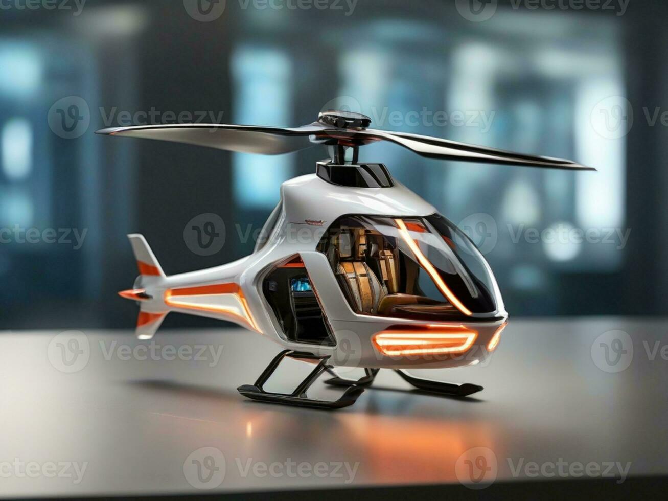 AI generated Miniature Helicopter Design Model photo