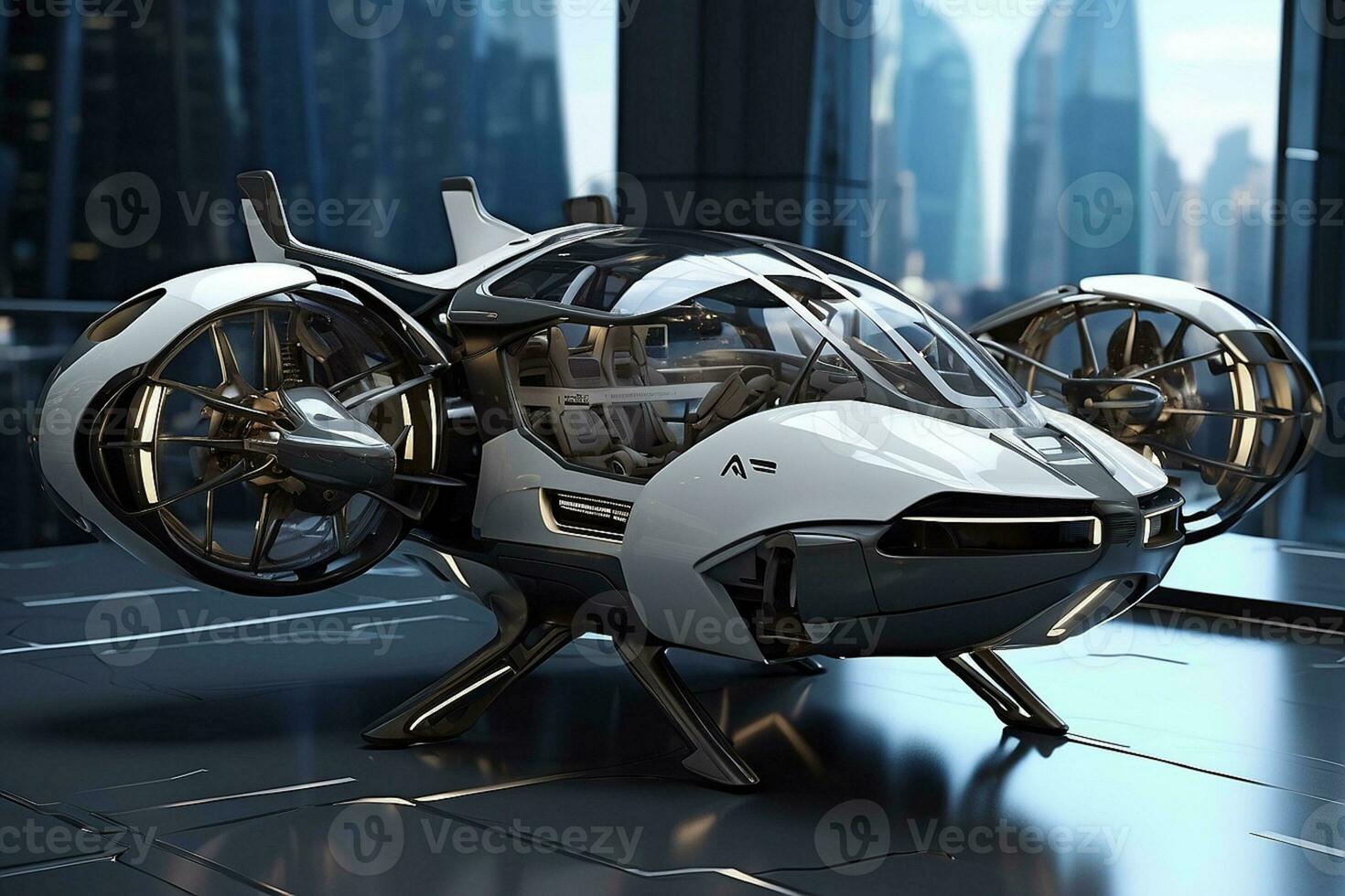 AI generated Futuristic Concept Transport Automobile Design photo