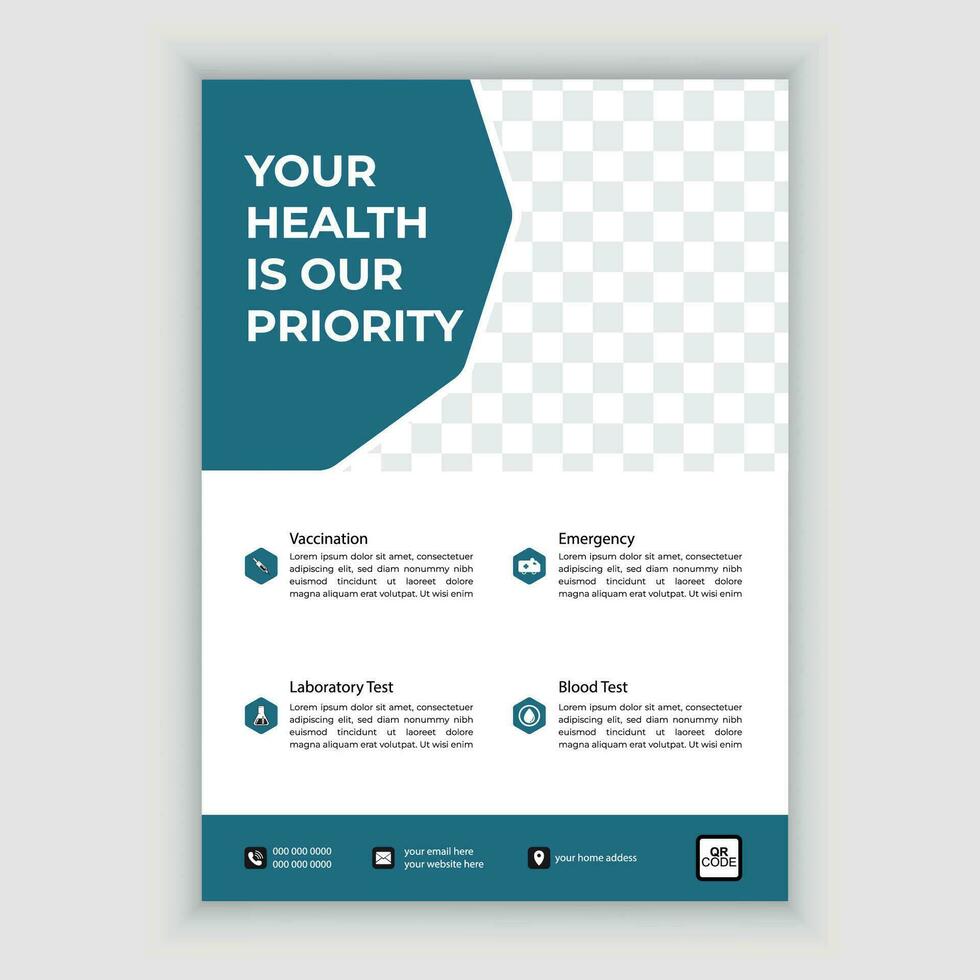 Flyer template design vector