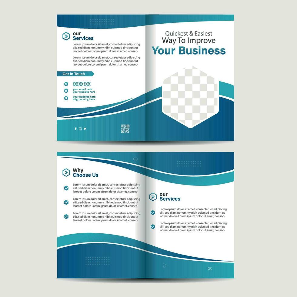 Bi fold Brochure Template vector