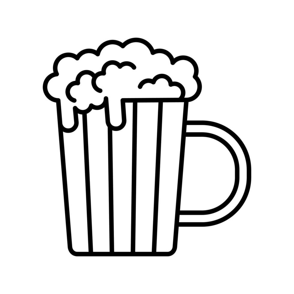beer icon, celebration vector, party and cheers icon, isolated on white background in line style. vector