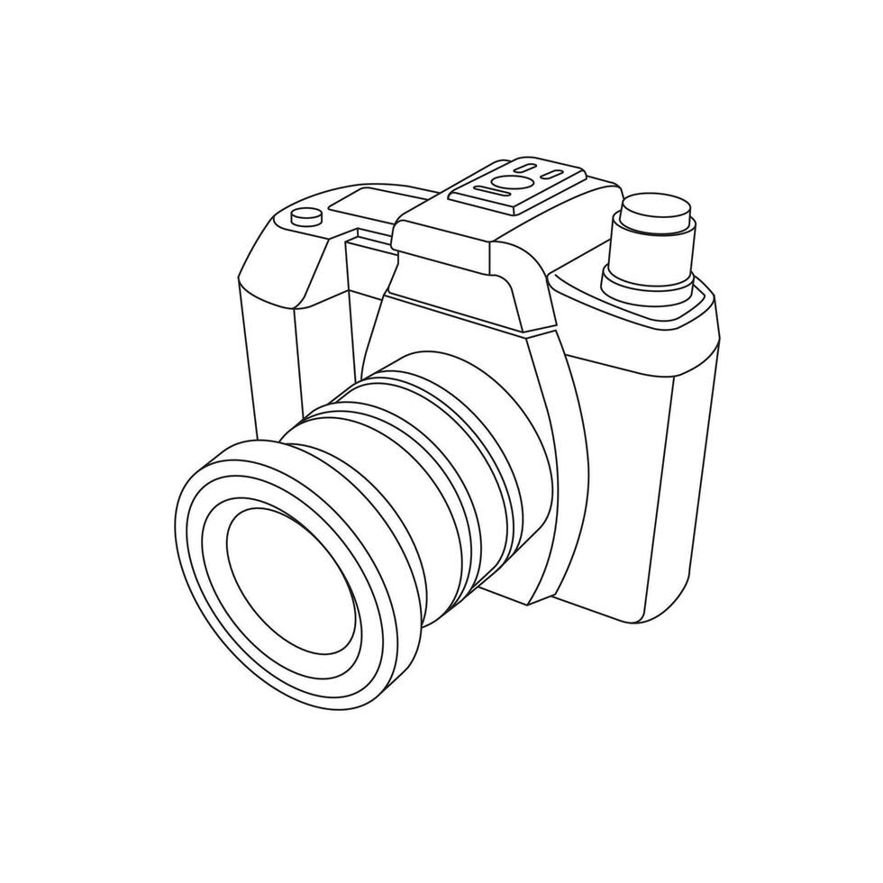 camera vector black stripes on a white background