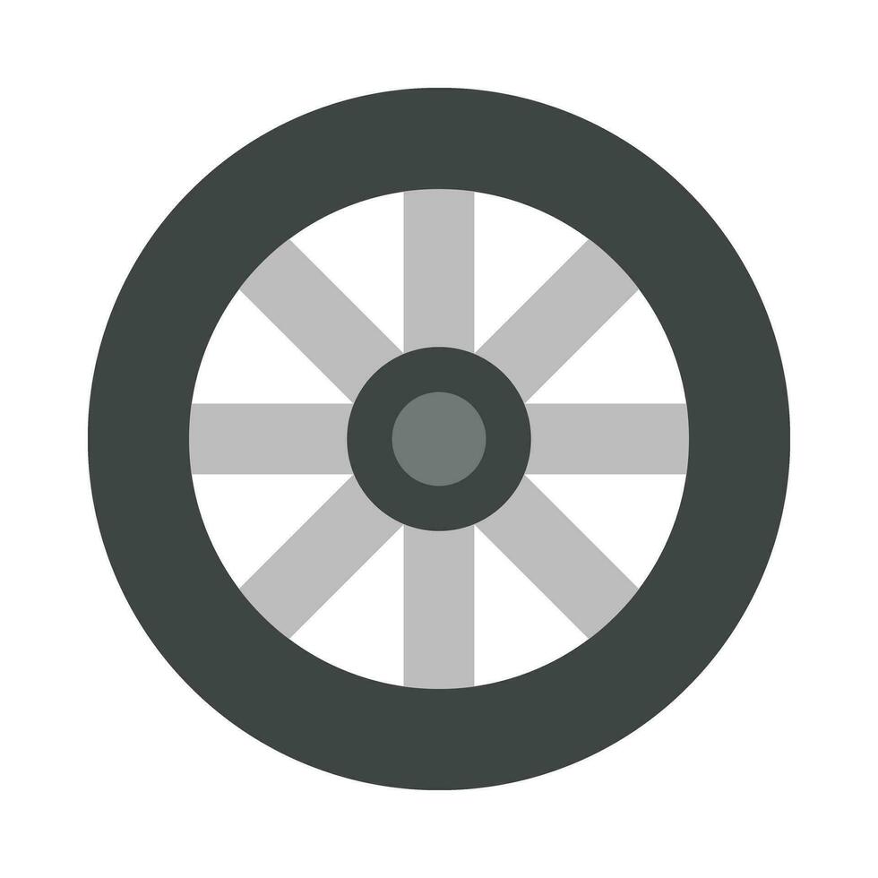 Wheel Vector Flat Icon For Personal And Commercial Use.