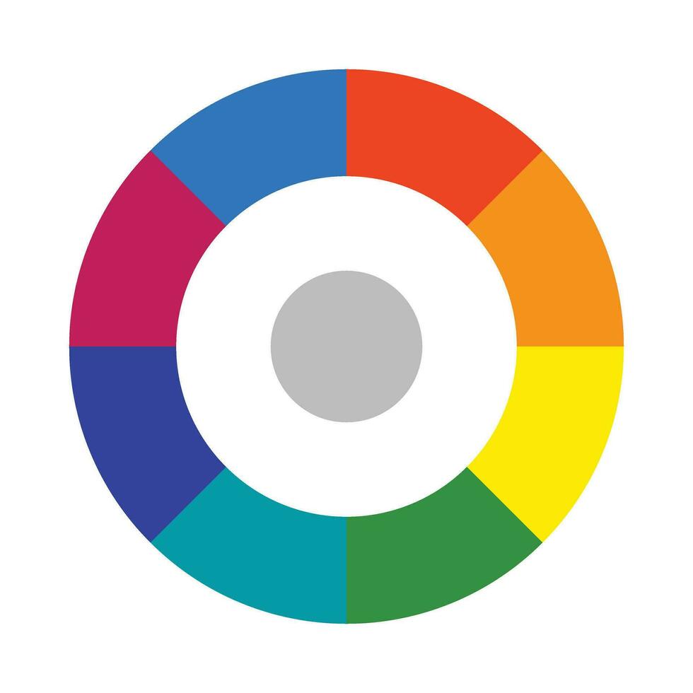 Color Wheel Vector Flat Icon For Personal And Commercial Use.