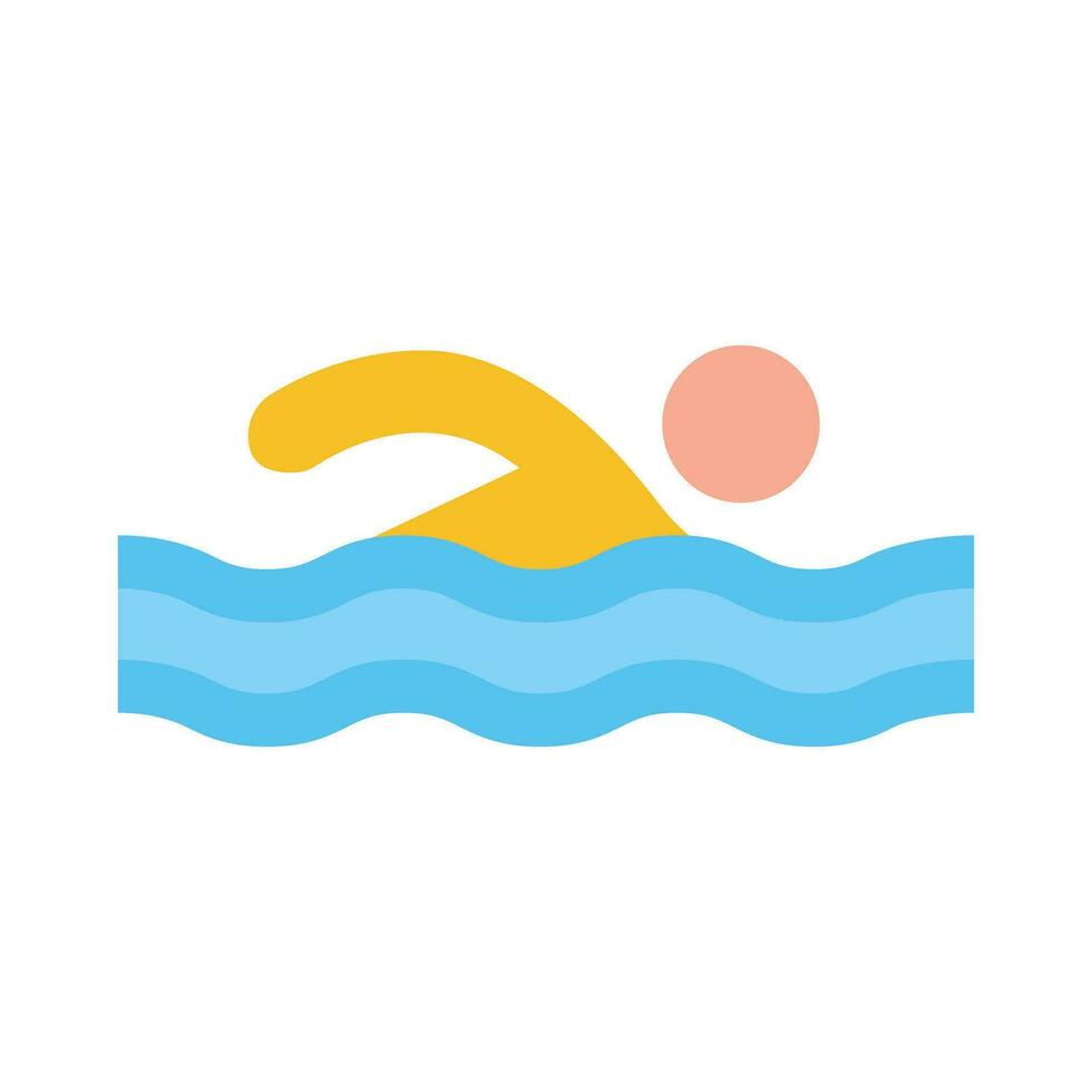 Swimmer Vector Flat Icon For Personal And Commercial Use.