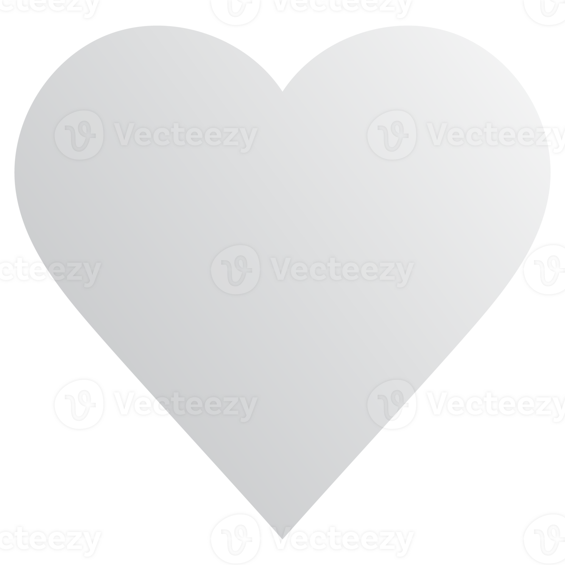 White heart for text decoration on transparent background 35262995 PNG