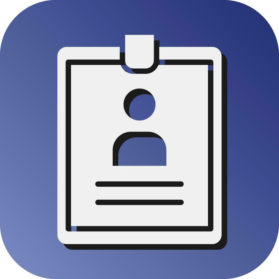Resume Vector Glyph Gradient Background Icon For Personal And Commercial Use.