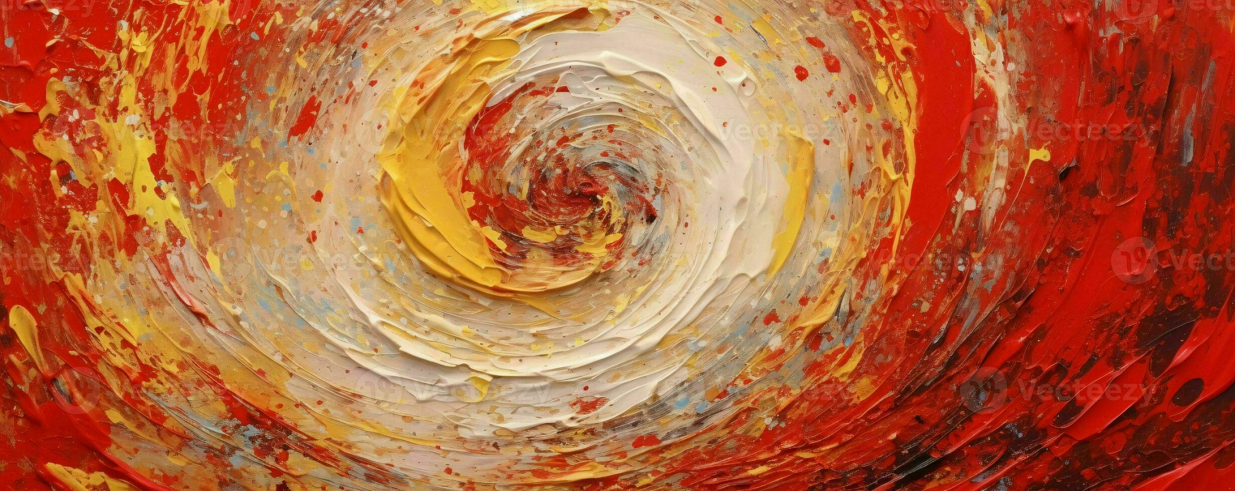 AI generated Abstract Rough Red and Gold Art Painting Texture Background. Oil Paint Texture. Generative AI photo