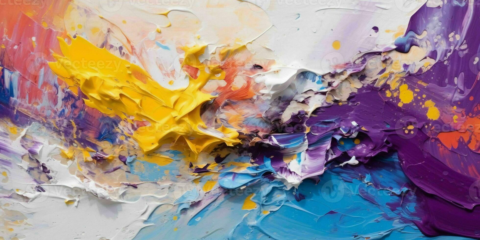 AI generated Abstract Multicolor Painting Texture Background. Colorful Stain. Generative AI photo