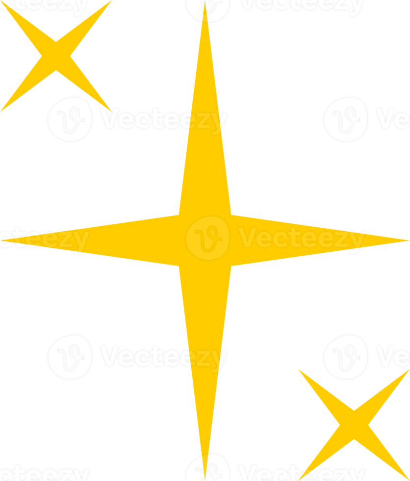 Yellow sparkle light icon png