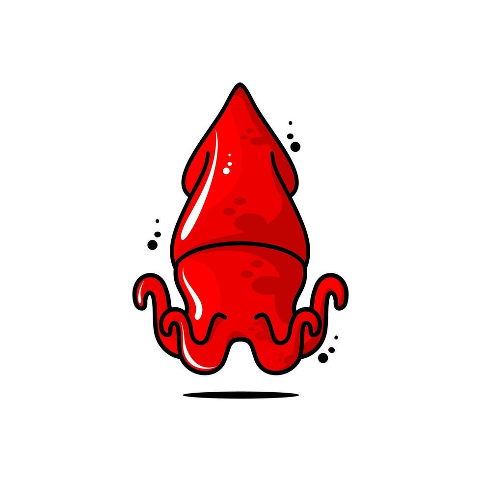 squid vector design on white background