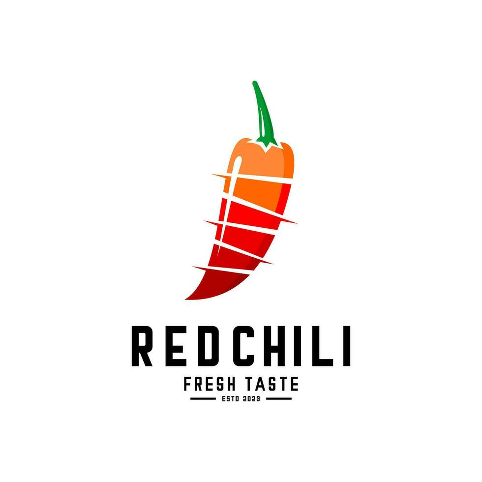 Red chili logo vector