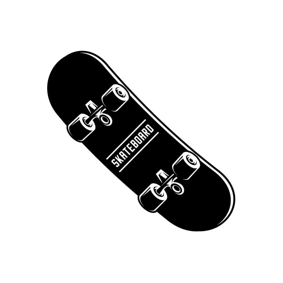 patineta logo vector diseño, negro patinar vector