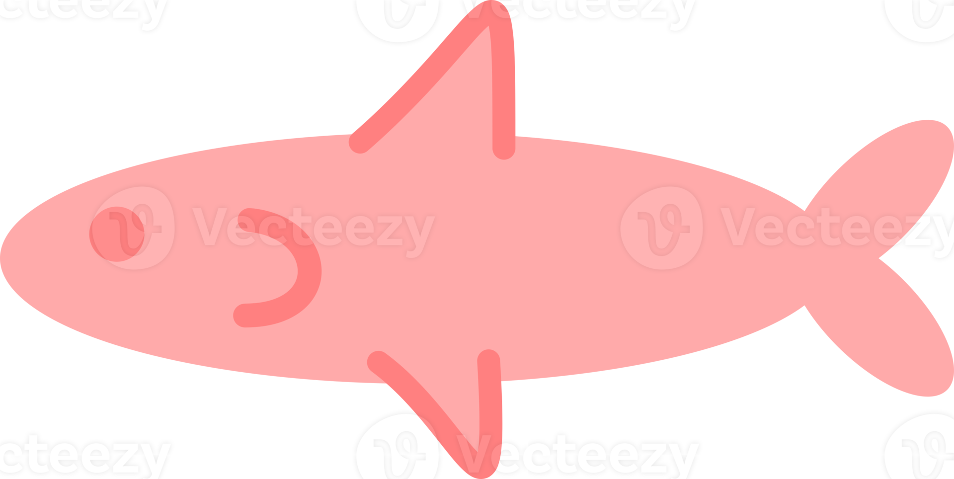 Fish doodle icon png