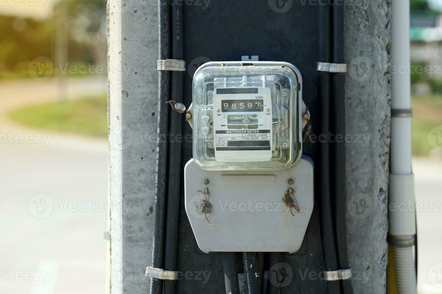 An electric meter is a device used to measure and display electrical quantities such as current, voltage, resistance, and power. There are many sizes suitable for use. photo
