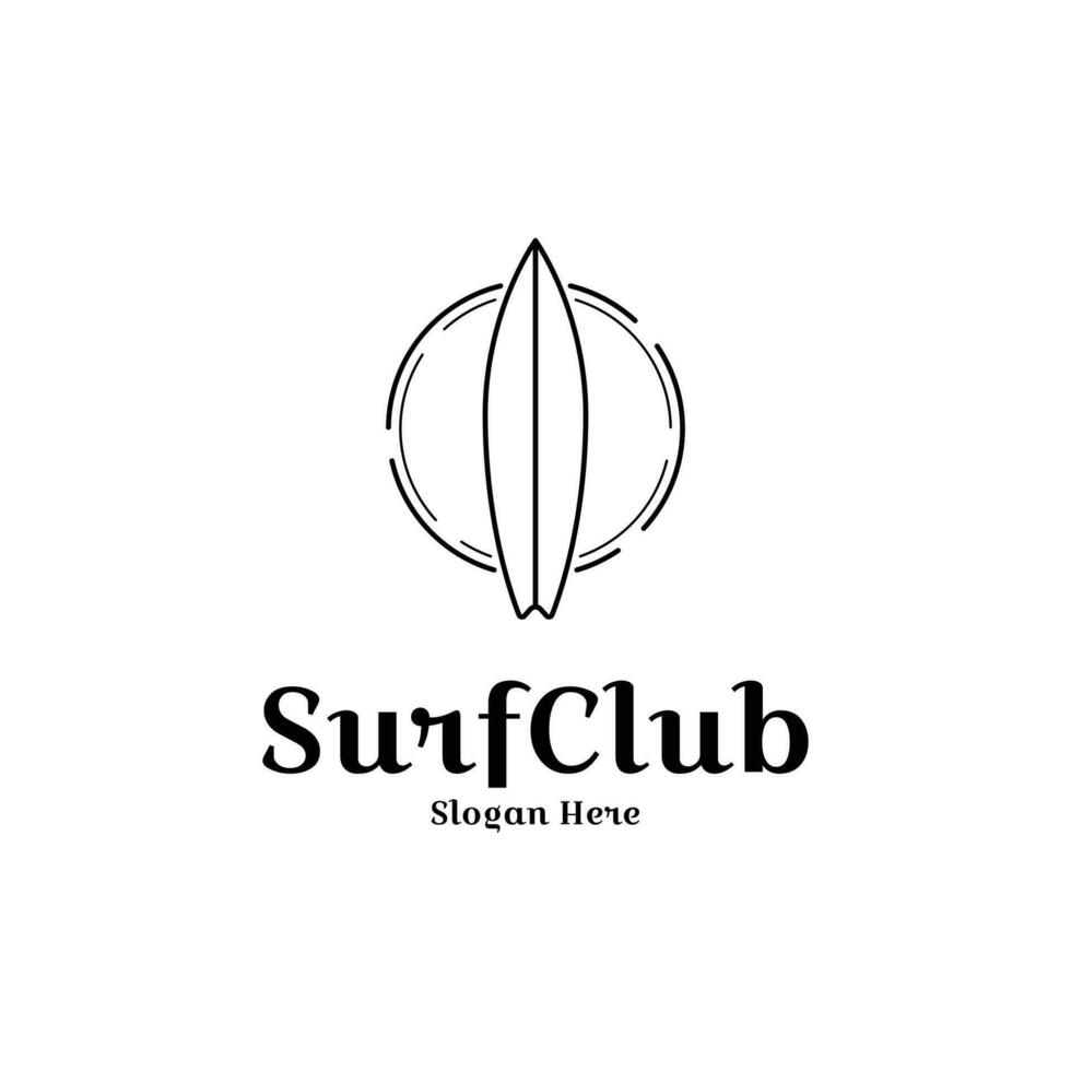 Surfboard logo design idea concept vector