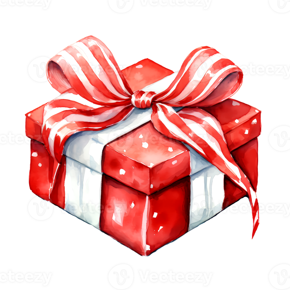 ai gegenereerd waterverf Kerstmis cadeaus.. clip art. ai gegenereerd. png