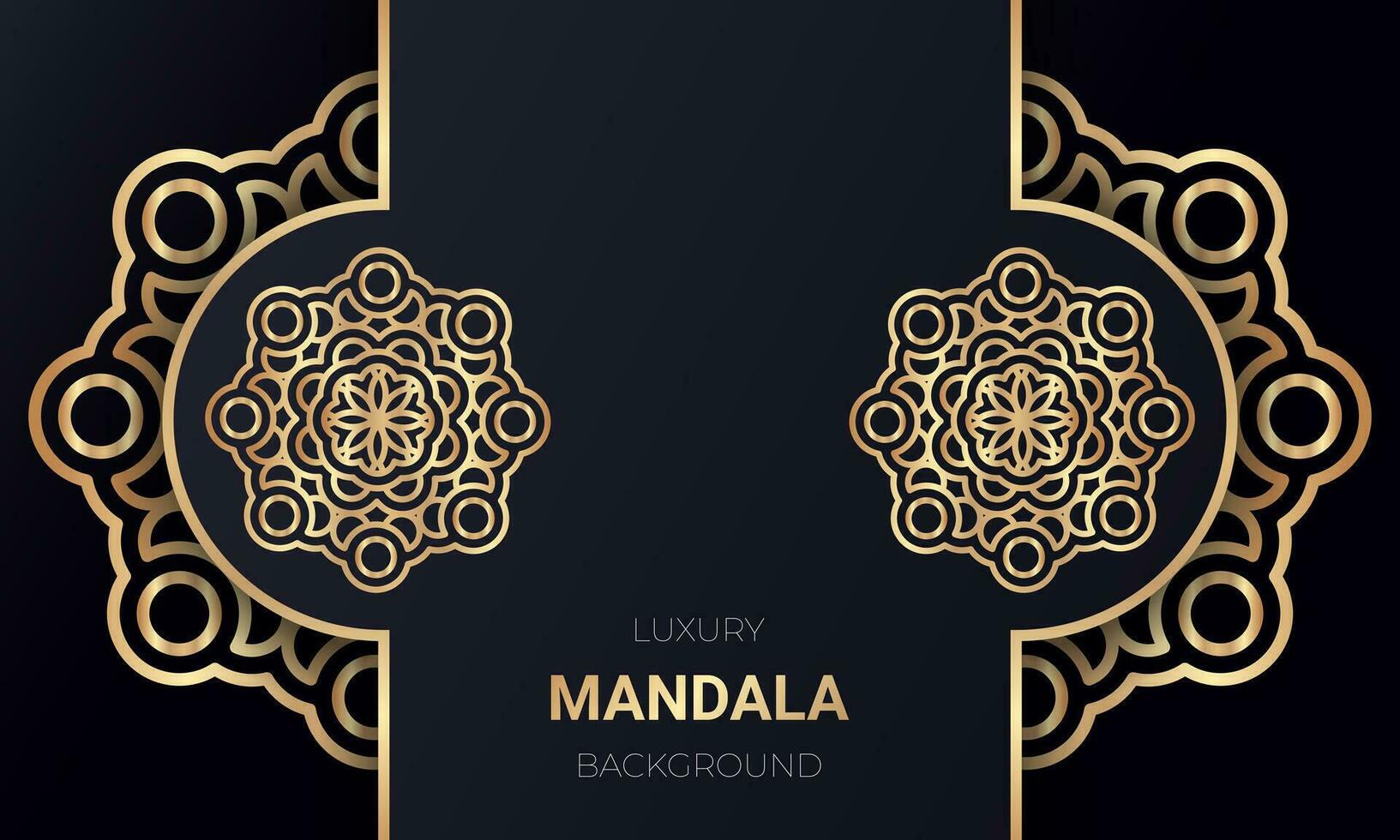 Islamic mandala background in gold color. - Vector. vector