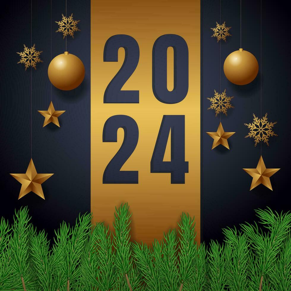 Merry Christmas Happy New Year 2023 Poster. - Vector. vector