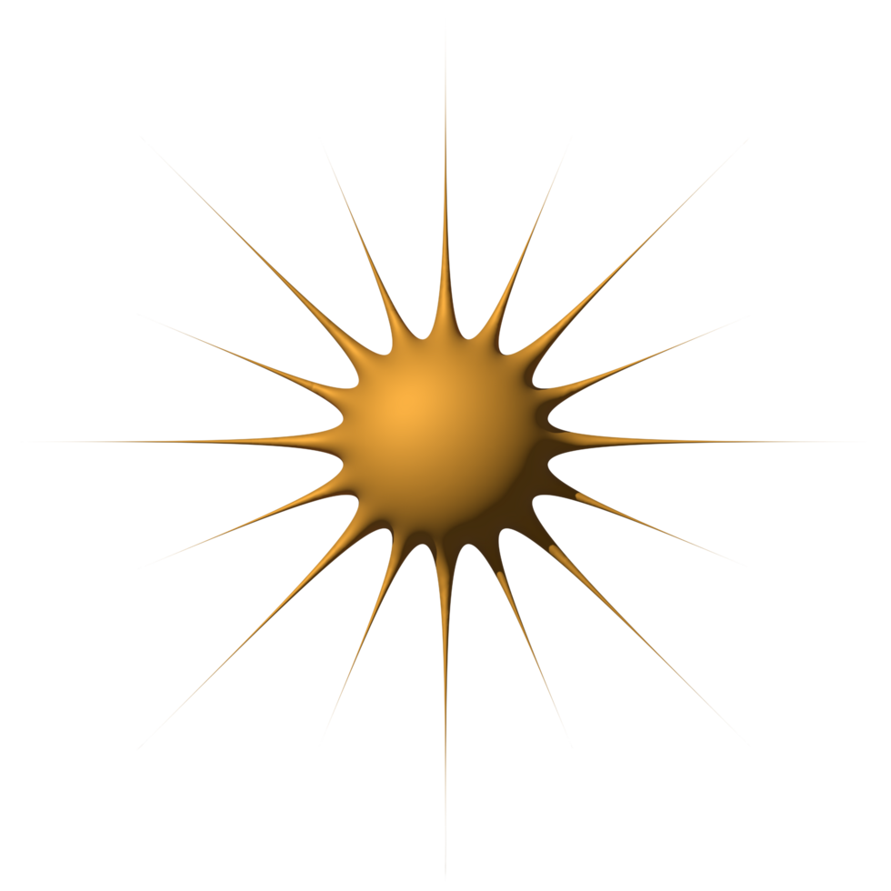 Golden sparkle 3d symbol luxury decorative design for element png