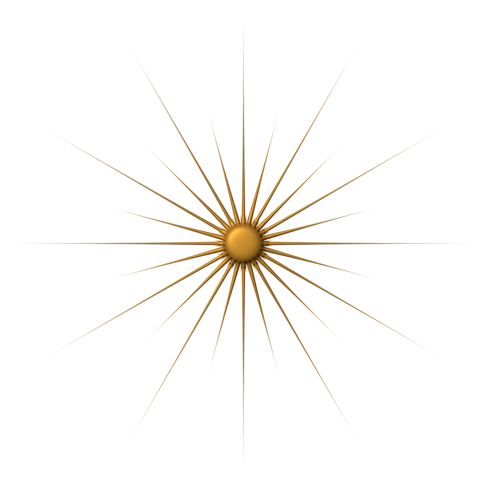 Golden sparkle 3d symbol luxury decorative design for element png