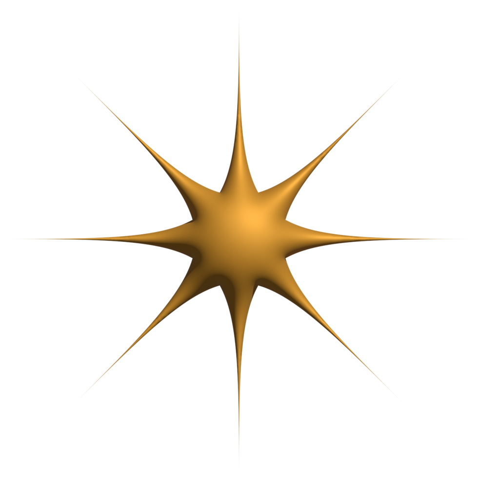 Golden sparkle 3d symbol luxury decorative design for element png