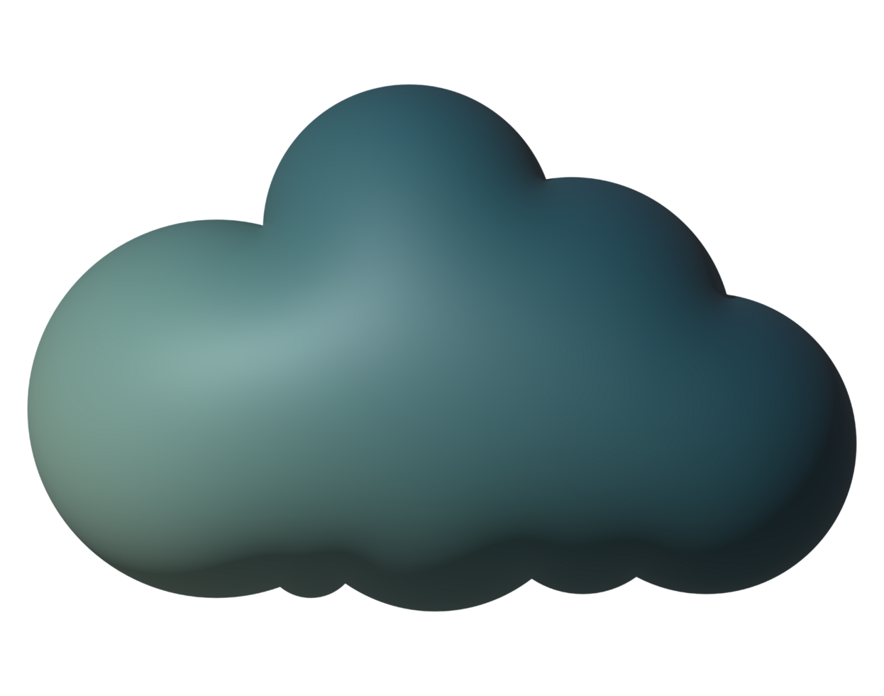 Cloudy weather icon 3d neture blue design for element png