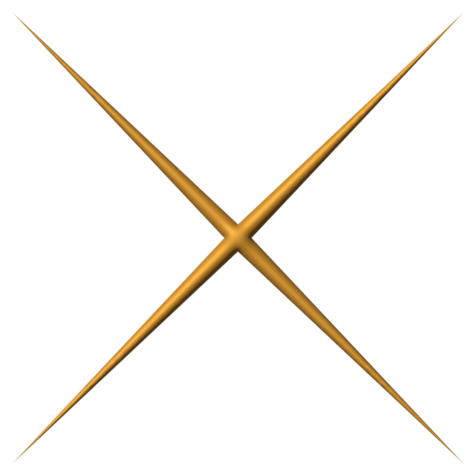 Golden sparkle 3d symbol luxury decorative design for element png