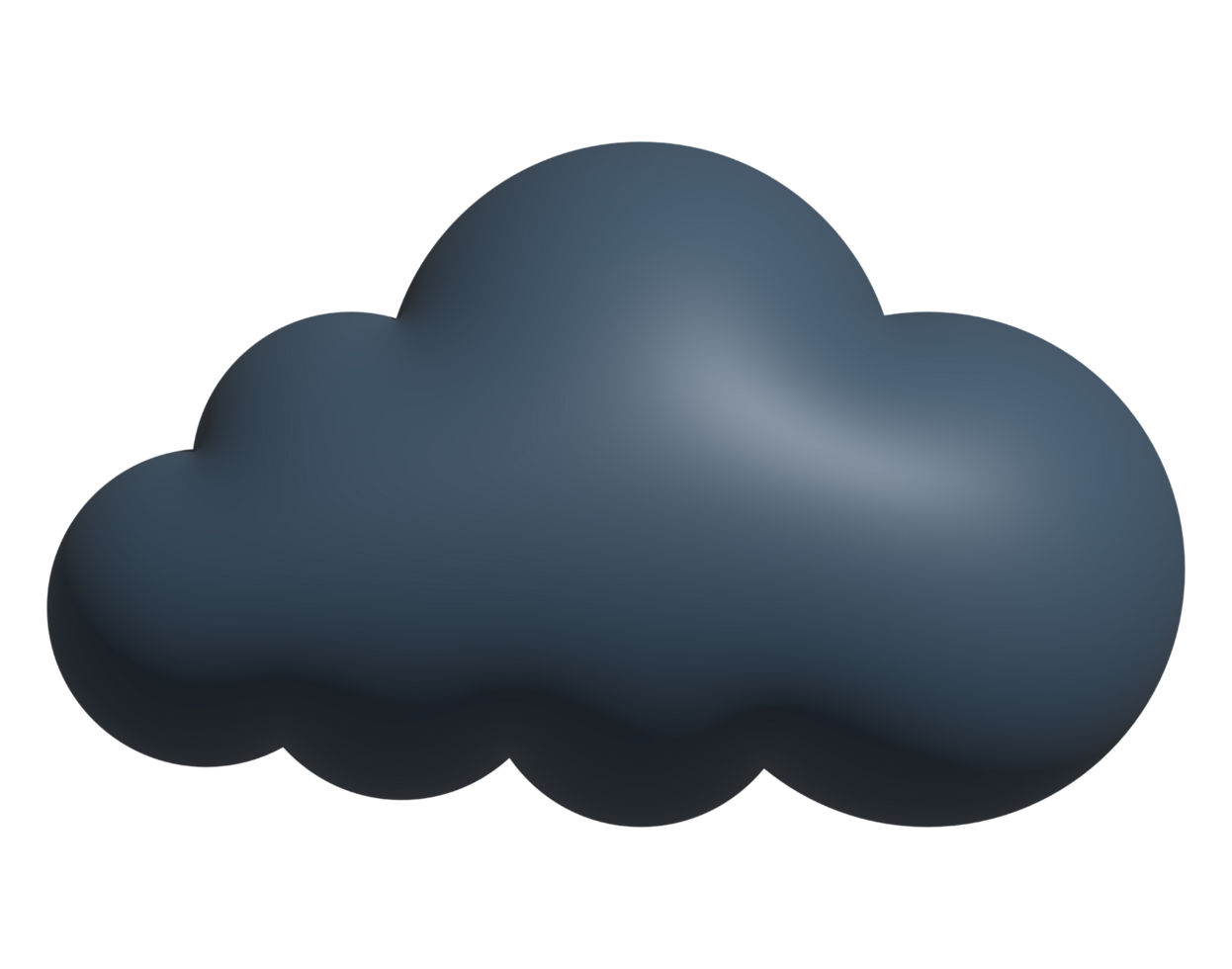 Cloudy weather icon 3d neture blue design for element png