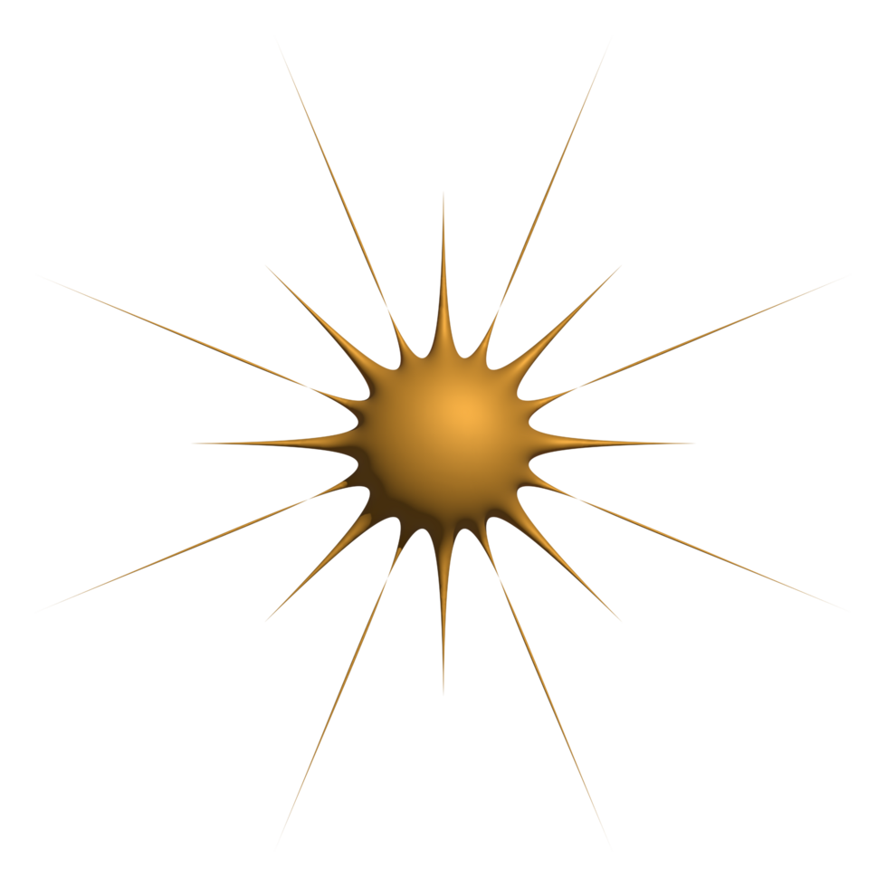 Golden sparkle 3d symbol luxury decorative design for element png