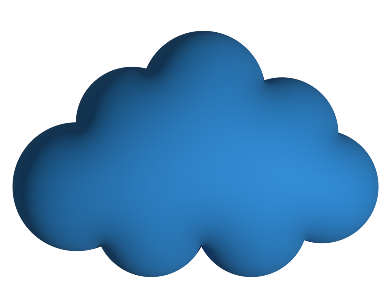 Cloudy weather icon 3d neture blue design for element png