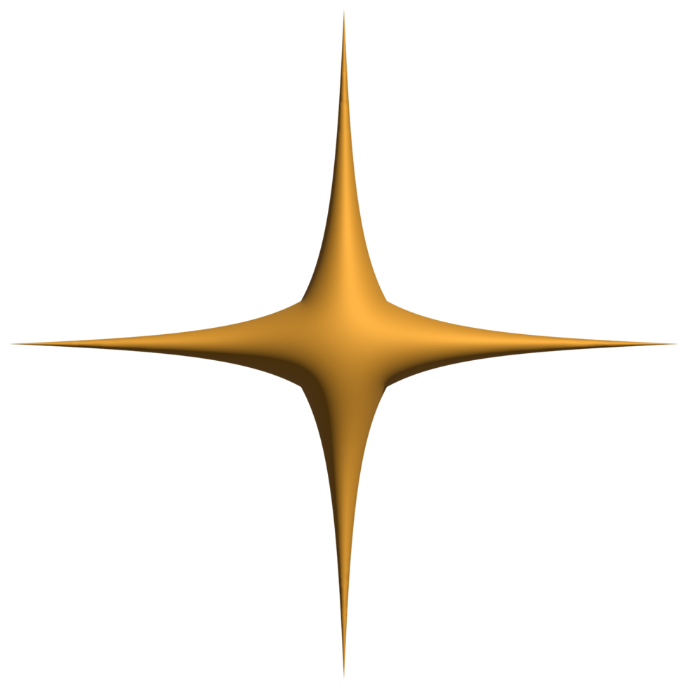 Golden sparkle 3d symbol luxury decorative design for element png