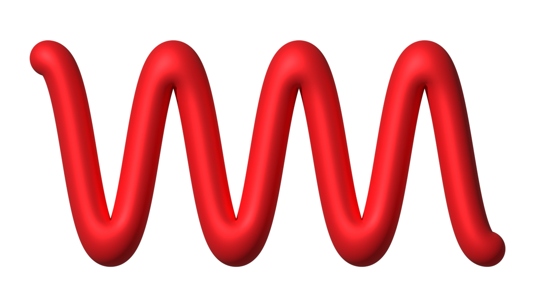 Realistic of red zigzag line 3d design for element png