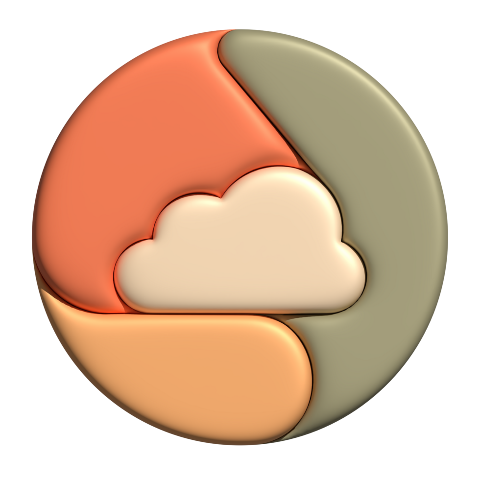 Cloud 3d icon element design creative for business and technology concept png