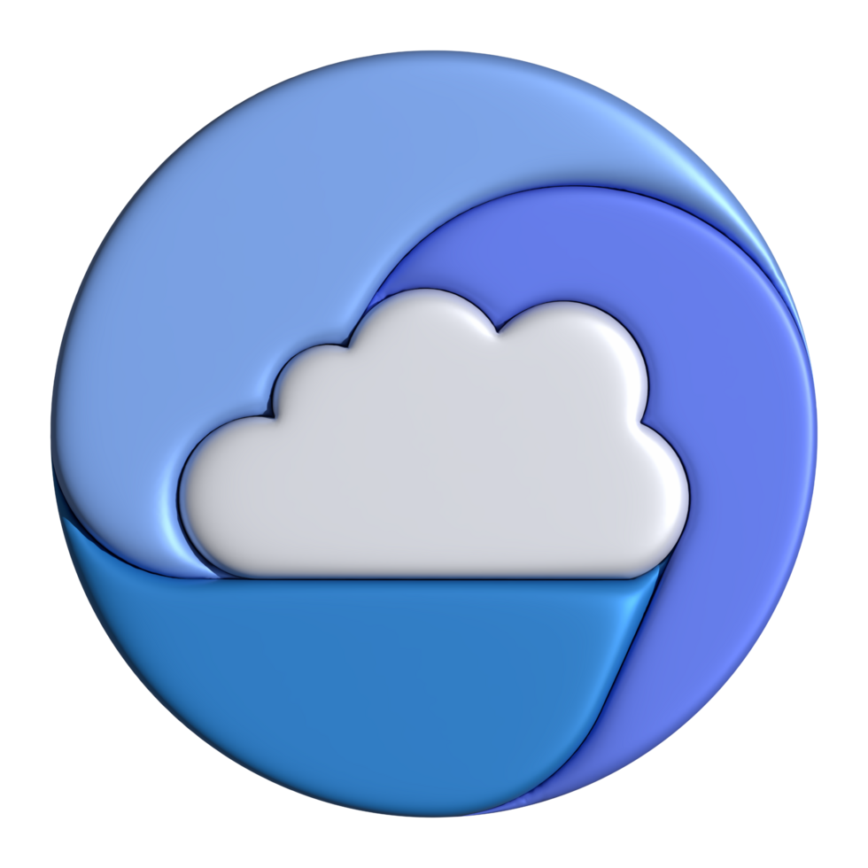 Cloud 3d icon element design creative for business and technology concept png