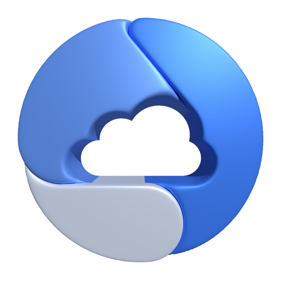 Cloud 3d icon element design creative for business and technology concept png