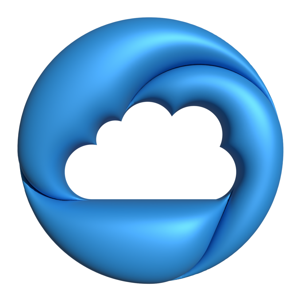 Cloud 3d icon element design creative for business and technology concept png