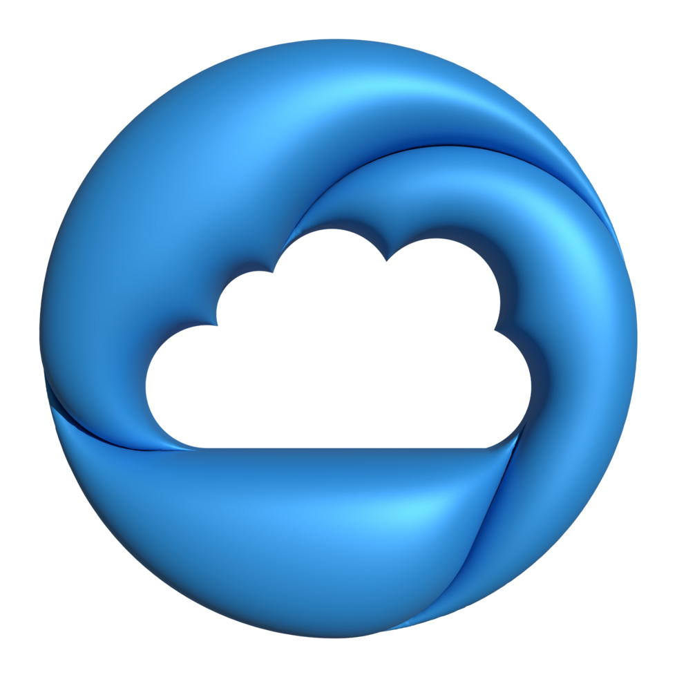 Wolke 3d Symbol Element Design kreativ zum Geschäft und Technologie Konzept png