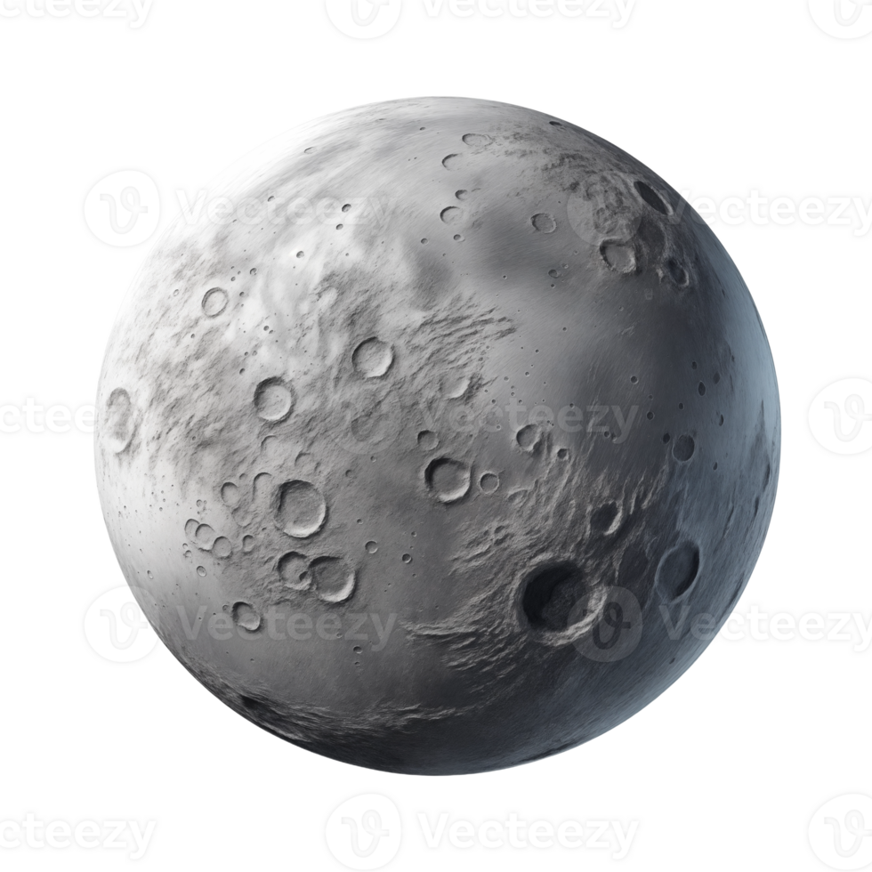 AI generated PNG moon on transparent background
