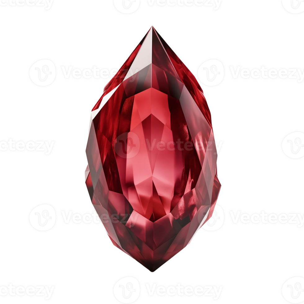 AI generated PNG red diamond on transparent background