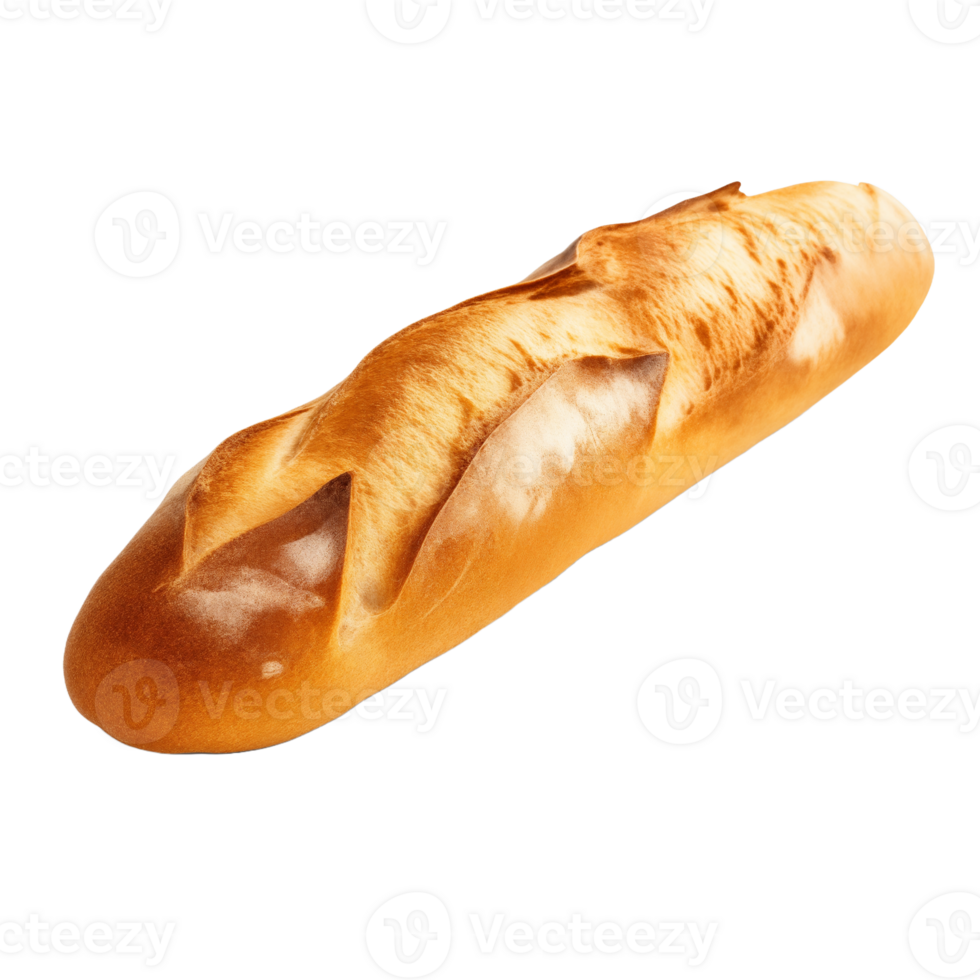 AI generated PNG baguette on transparent background