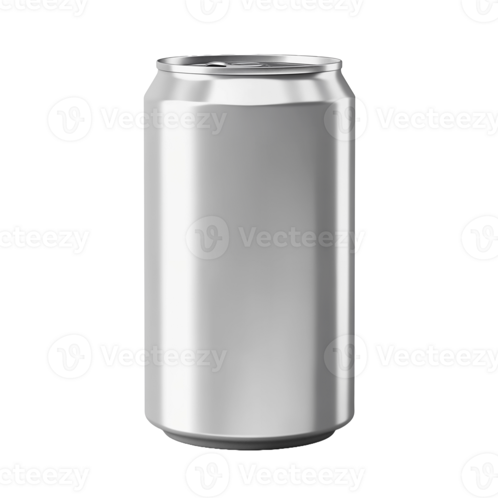 AI generated PNG aluminum can on transparent background