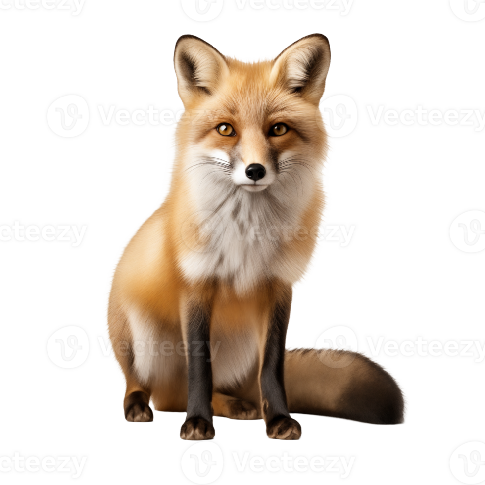 AI generated PNG fox on transparent background