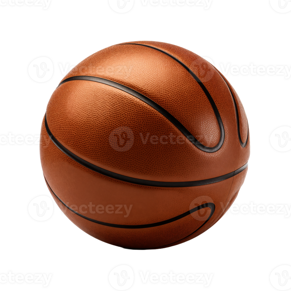 AI generated PNG basketball ball on transparent background