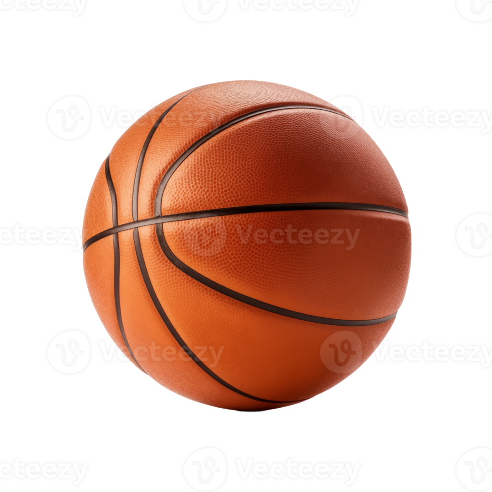 ai genererad png basketboll boll på transparent bakgrund