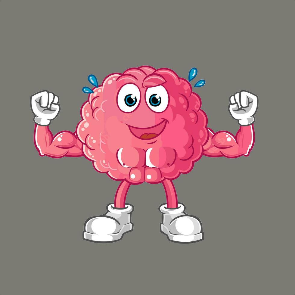 BRAIN CARTOONISH VECTOR WITH HANDS