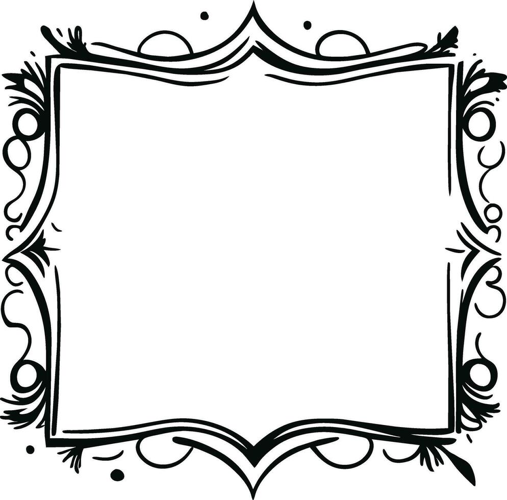 frame line art, vector art of frame