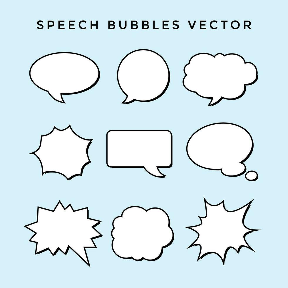 Speech bubble vector in white background