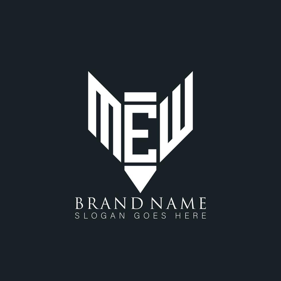 MEW abstract letter logo. MEW creative monogram initials letter logo concept. MEW Unique modern flat abstract vector letter logo design.